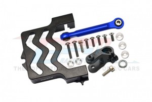 GPM TXMS024A ALUMINUM SERVO MOUNT W/  SERVO HORN 25T TRAXXAS 1/10 4WD MAXX MONSTER TRUCK 89076-4 - BLACK - TXMS024A-BK