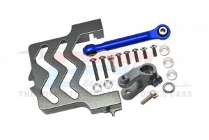 GPM TXMS024A ALUMINUM SERVO MOUNT W/  SERVO HORN 25T TRAXXAS 1/10 4WD MAXX MONSTER TRUCK 89076-4 - GUN SILVER - TXMS024A-GS
