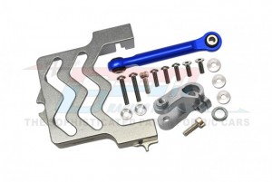 GPM TXMS024A ALUMINUM SERVO MOUNT W/  SERVO HORN 25T TRAXXAS 1/10 4WD MAXX MONSTER TRUCK 89076-4 - SILVER - TXMS024A-S