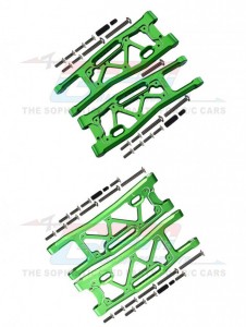 GPM SLE05556 FULL SET FRONT AND REAR LOWER SUSPENSION ARM 1/8 TRAXXAS 4WD SLEDGE MONSTER - GREEN - SLE05556-G