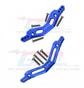 GPM MAG02830 ALUMINUM FRONT & REAR DAMPER MOUNT ARRMA 1/10 GRANITE / BIG ROCK / SENTON  3S BLX - BLUE - MAG02830-B