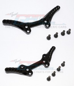 GPM SP302830 ALUMINIUM FRONT & REAR SHOCK TOWER 1/10 HPI SPORT 3 TOURING CAR - SP302830-BK