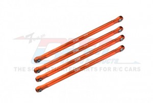 GPM LMT049FRN ALUMINUM 7075-T6 UPPER LINK BAR SET LOS244009 LOSI 1/8 LMT 4WD SOLID AXLE MONSTER TRUCK LOS04022 - ORANGE - LMT049FRN-OR