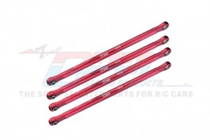 GPM LMT049FRN ALUMINUM 7075-T6 UPPER LINK BAR SET LOS244009 LOSI 1/8 LMT 4WD SOLID AXLE MONSTER TRUCK LOS04022 - RED - LMT049FRN-R