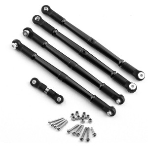 ALUMINUM TIE ROD SET W/ STEERING ROD ARRMA 1/8 KRATON / OUTCAST / NOTORIOUS / TALION 6S BLX - BLACK - MAK-160/BK