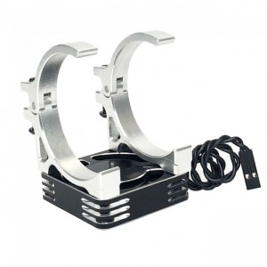 ALUMINIUM 40 x 40mm MOTOR HEATSINK WITH ALLOY COOLING FAN 1/10 RC CAR - AC-MHS4040/SI