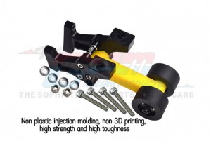 GPM SLE040R SPECIAL MATERIAL REAR WING MOUNT SET WITH WHEELIE Bar 9518 TRAXXAS RC 1/8 4WD SLEDGE MONSTER TRUCK 95076-4 - SLE040R-BK