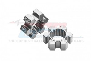 GPM TXM010/10MMN ALUMINIUM 7075-T6 WHEEL HEX HUBS 7756 TRAXXAS 1/6 4WD XRT 8S 78086-4 / X-MAXX 6S MONSTER - SILVER - TXM010/10MMN-S