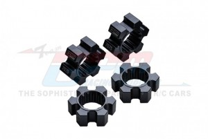 GPM TXM010/10N/2 ALUMINIUM 7075-T6 WHEEL HEX HUBS SET 7756 TRAXXAS 1/6 4WD XRT 8S 78086-4 / X-MAXX 6S MONSTER - BLACK - TXM010/10N/2-BK
