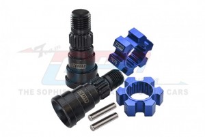 GPM XRT170/10/JT STEEL FRONT / REAR CVD JOINTS ALU WHEEL HEX TRAXXAS 1/5 4WD X-MAXX 8S / XRT 8S 78086-4 - BLUE - XRT170/10/JT-B