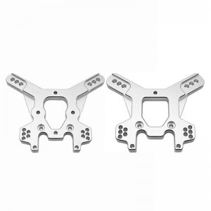 ALU FRONT & REAR SHOCK TOWER TKR5428 TKR5429 FOR TEKNO RC 1/8 ET48 NT48 BUGGY - SILVER - TKR542829/SI