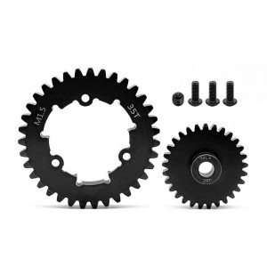 STEEL SPUR GEAR - 35T M1.5 W/ PINION GEAR 1/5 TRAXXAS XRT / X-MAXX 6S 8S MONSTER - 35T W/ 29T - TRXM35T29T