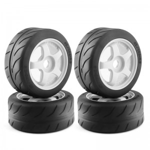 Rubber Tyre & Wheel Set 43mm For 1/7 1/8 ARRMA RC INFRACTION LIMITLESS 6S BLX - SILVER - WH-07/SI
