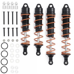 ALUMINUM FRONT & REAR SPRING DAMPERS SET ARRMA RC 1/8 KRATON OUTCAST 6S BLX - BLACK - AR33021250/BK