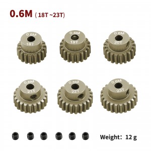 Aluminum 7075 Hard Coated M0.6 Pinion Gear Set 13 - 33T 3.175mm Holes 1/10 TAMIYA TT02 XV02 Car - PG061823T