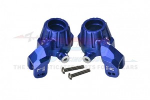 GPM TXMS021N ALUMINUM 7075-T6 FRONT STEERING BLOCKS 8937 TRAXXAS 1/10 MAXX MONSTER 89076-4 / 1/8 MAXX SLASH 6S 102076-4 - BLUE - TXMS021N-B