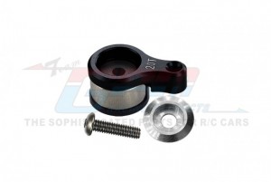 GPM LM020TSHN ALUMINUM 6061-T6 20T SERVO HORN W. BUILT-IN SPRING LOS211012 LOSI 1/18 2WD MINI-T 2.0 STADIUM TRUCK-LOS01015 - BLACK - LM020TSHN-BK