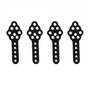 Aluminium Multi Holes Adjustable Front & Rear Height Angle Damper Mount For 1/10 RC Axial Racing SCX10 Crawler - BLACK - SCX10-005/BK