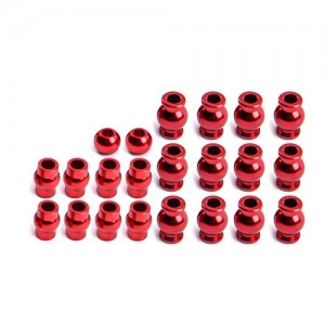 Aluminium Full Composite Pivot Ball Set ARA330515 ARRMA RC BIG ROCK / GRANITE / SENTON / VORTEKS / INFRACTION / TYPHON / VENDETTA 3S - RED - ARA330515/RE