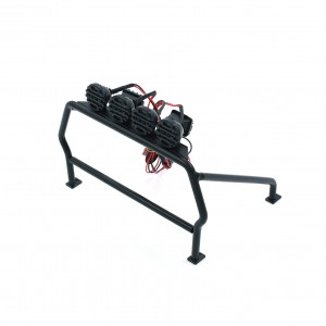 Metal Roll Cage Bucket W/ LED Spotlight For 1/10 RC AXIAL SCX10 TAMIYA CC01 RC Pickup Truck - LED05