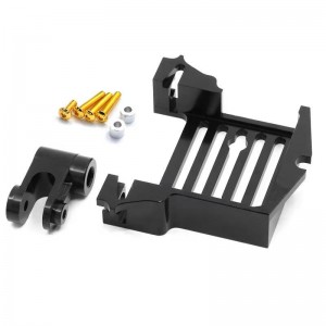 Aluminum Servo Arm W/ Steering Gear Bracket Base 7749 For TRAXXAS 1/5 RC X-MAXX 6S MONSTER - BLACK - TRX-7749/BK