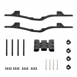 Carbon Fiber Chassis Kit Frame Girder LCG Version 1/10 RC Axial SCX10 & SCX10 II 90046 Crawler - SCX10-F01/BK