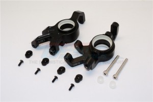 GPM TXM021N ALUMINUM FRONT KNUCKLE ARMS WITH COLLARS FOR 6S TRAXXAS XMAXX 6S - Black - TXM021N-BK