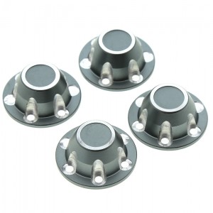 Aluminum Hex Wheel Hub Cap - 32mm 1/6 AXIAL SCX6 RC TRUCK AXI05000 - GUN SILVER - SCX6-05/GS