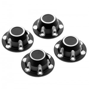 Aluminum Hex Wheel Hub Cap - 32mm 1/6 AXIAL SCX6 RC TRUCK AXI05000 - BLACK - SCX6-05/BK