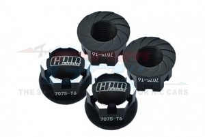 GPM ER2005A ALU 7075-T6 WHEEL LOCK 7758 TRAXXAS RC E-REVO / WIDE MAXX / SLEDGE - BLACK - ER2005A-BK