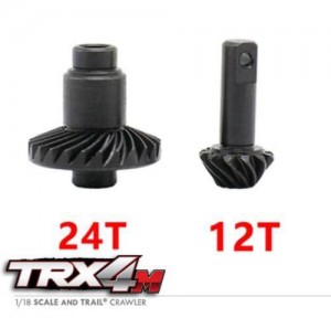 STEEL SPIRAL BEVEL GEAR SET 12T - 22T / 24T 9777 1/18 TRAXXAS TRX-4M CRAWLER 97074-1 97054-1 - 12T / 24T - TRX4M1224T