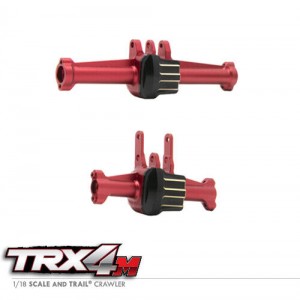 ALUMINIUM FRONT & REAR DIFF AXLE HOUSING 9741 1/18 Traxxas RC TRX-4M CRAWLER 97074-1 97054-1 - RED - TRX4-9741/RE