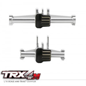 ALUMINIUM FRONT & REAR DIFF AXLE HOUSING 9741 1/18 Traxxas RC TRX-4M CRAWLER 97074-1 97054-1 - SILVER - TRX4-9741/SI
