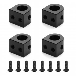 ALUMINUM LCG BODY POST MOUNT FOR AXIAL 1/10 SCX10 SCX10-II SCX10-III UNLIMITED TRAIL BUGGY AXI03004 - BLACK - CAP-004/BK