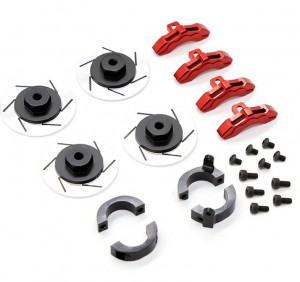 Aluminum Brake Disc Caliper Wheel 12mm Hex Adapter For TAMIYA 1/10 CC02 RC Pickup Truck 58675 58705 58715 - CC02-03/RE