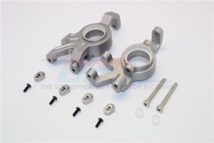GPM TXM021N ALUMINUM FRONT KNUCKLE ARMS WITH COLLARS FOR 6S TRAXXAS XMAXX 6S - Gun silver - TXM021N-GS