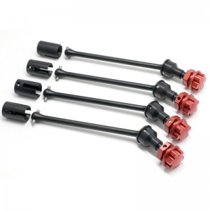 Steel Extended Drive Shaft CVD With Hex Adapter 8996X 1/10 Traxxas MAXX Widemaxx Monster - RED - TRX-8996X/RE