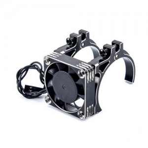 Aluminum Motor Heatsink Cooling Fan 30mm x 30mm For 1/10 RC TAMIYA Car - BLACK - HSM3030/BK