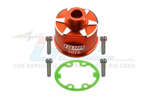 GPM ER011N ALUMINIUM 7075-T6 FRONT/REAR DIFF CASE 3978 TRAXXAS E-REVO SLASH RUSTLER - ORANGE - ER011N-OR