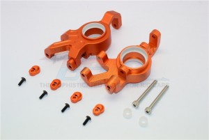 GPM TXM021N ALUMINUM FRONT KNUCKLE ARMS WITH COLLARS FOR 6S TRAXXAS XMAXX 6S - Orange - TXM021N-OR
