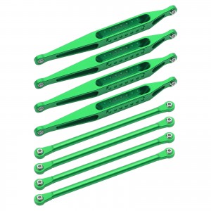 Aluminum Upper & Lower 4 Bar Suspension Links Set LOS244008 LOS244009 LOSI 1/8 LMT SOLID AXLE MONSTER LOS04022 - GREEN - LOS2440809/GR