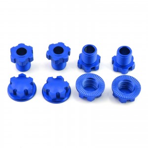 Aluminum 17mm Hex Wheel Hubs With Hubs Adapter 8654 For TRAXXAS E-Revo 2.0 VXL MAXX SLEDGE - BLUE - TRX-8654/BU