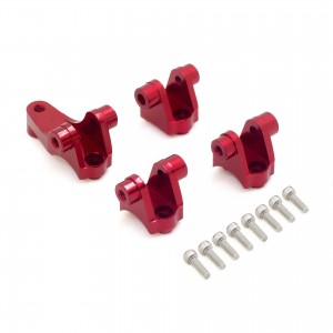 ALUMINUM FRONT / REAR AXLE MOUNT SET FOR SUSPENSION LINKS 8227 1/10 TRAXXAS TRX-4 CRAWLER - RED - TRX-8227/RE