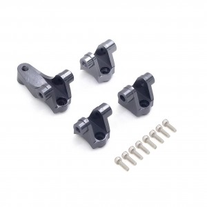 ALUMINUM FRONT / REAR AXLE MOUNT SET FOR SUSPENSION LINKS 8227 1/10 TRAXXAS TRX-4 CRAWLER - TITANIUM - TRX-8227/TI