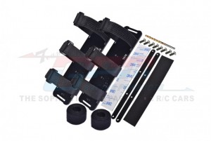 GPM XRT0126 ALUMINUM 7075-T6 BATTERY HOLD-DOWN SET TRAXXAS 1/6 4WD XRT MONSTER 8S 78086-4 - BLACK - XRT0126-BK