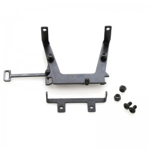 Stainless Steel Front Body Fixing Buckle 1/14 Tamiya Tractor Trailer Scania Actros MAN - BLACK - TRA-010/BK