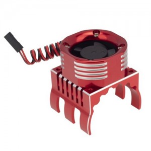 Aluminium Motor Cooling Fan HeatSink Mount - 42mm TRAXXAS 1/10 MAXX E-MAXX E-REVO SUMMIT TRUCK - RED - MHS008/RE