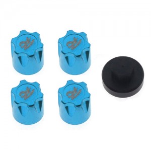 Aluminum M4 1.9 2.2 Inch Nut Wheel Rim Cap For 1/10 RC Crawler TRAXXAS TRX-4 AXIAL AX10 SCX10 ROCK TRUCK - BLUE - WNM401/BU