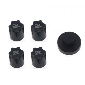 Aluminum M4 1.9 2.2 Inch Nut Wheel Rim Cap For 1/10 RC Crawler TRAXXAS TRX-4 AXIAL AX10 SCX10 ROCK TRUCK - BLACK - WNM401/BK