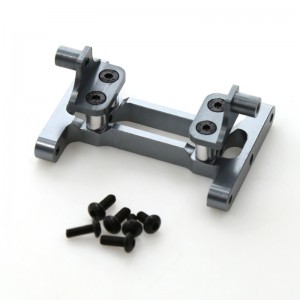 Aluminum Rear Chassis Mount For Tamiya 1/14 RC Tractor Trailer Truck Man Scania Actros - GUN SILVER - TRA-009/GS